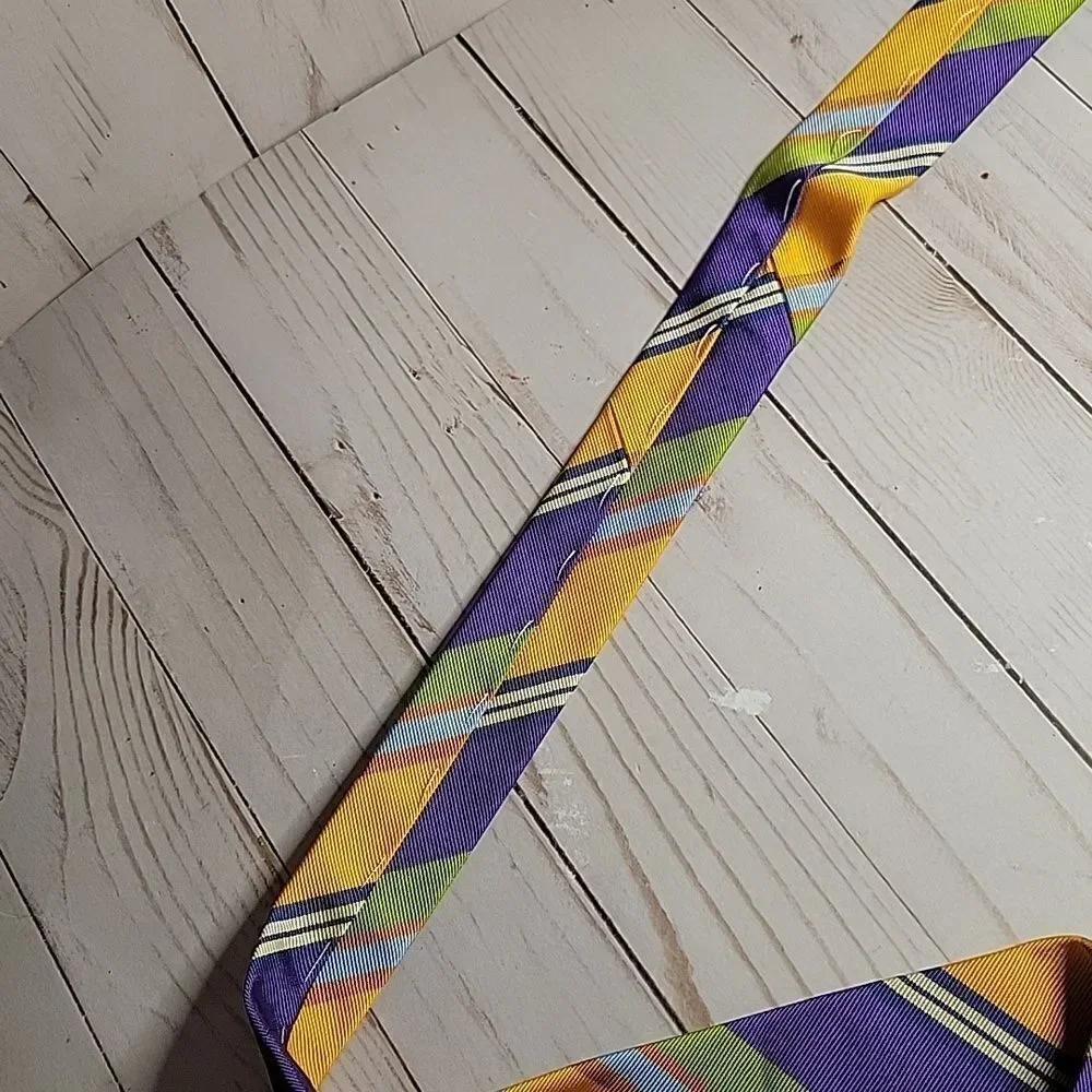 Robert Jensen Colorful Silk Tie New